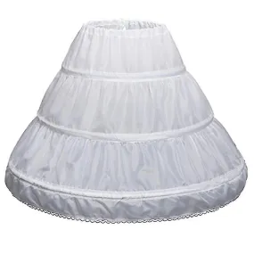 1 Pcs Children Kids Girl Petticoat Pannier Skirt 3 Hoops For Wedding Dress Party-9