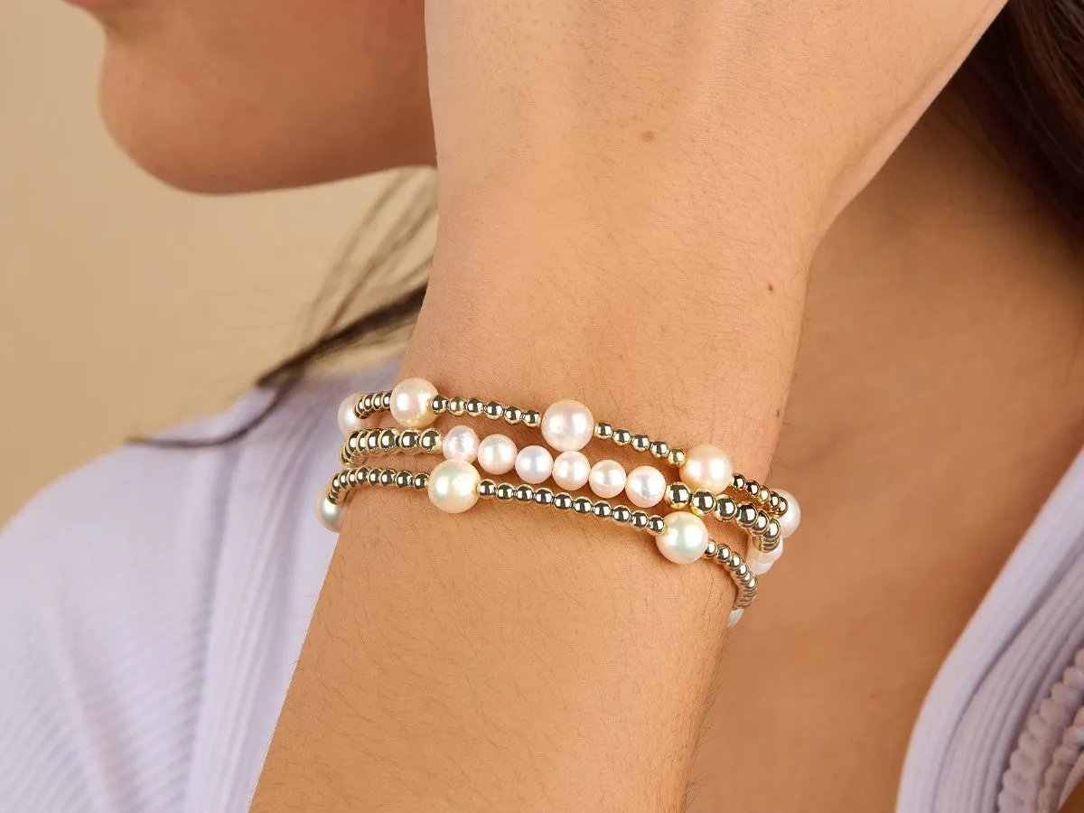 3mm Bead Multi-Pearl Bracelet