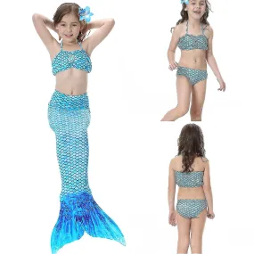 4-11 años Niña Niña Cola sirena Bikini Set Holiday Swimwear