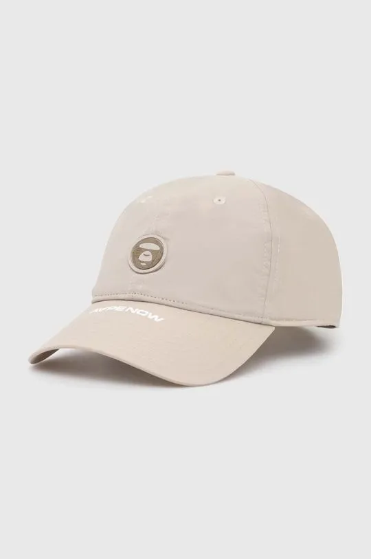 AAPE baseball cap beige color with a print AAPCPM5176XXM