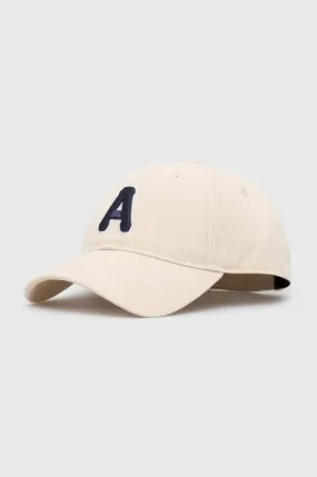 AAPE cotton baseball cap 3D A Font beige color ACP5227