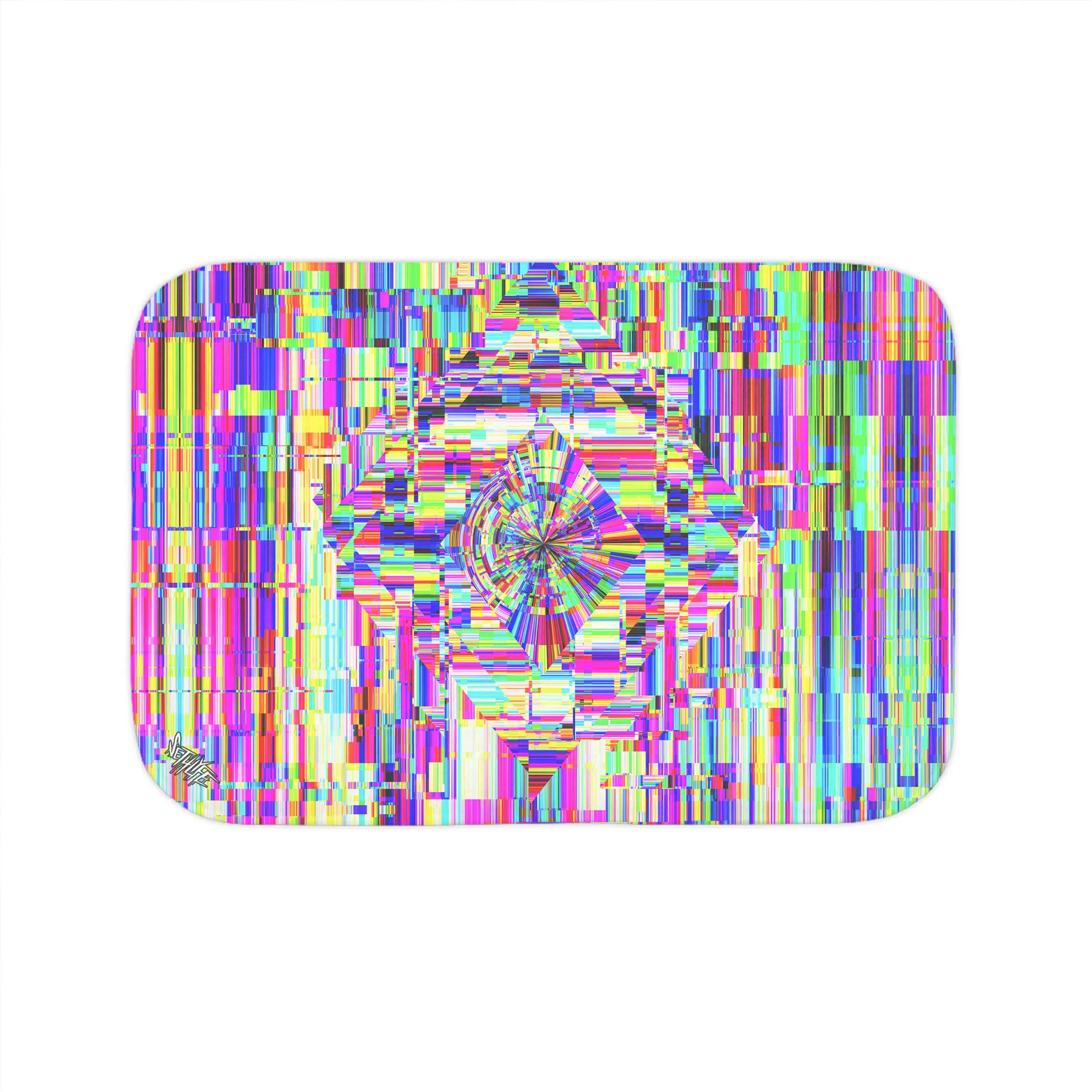 ABSTRACT GLITCH BATH MAT