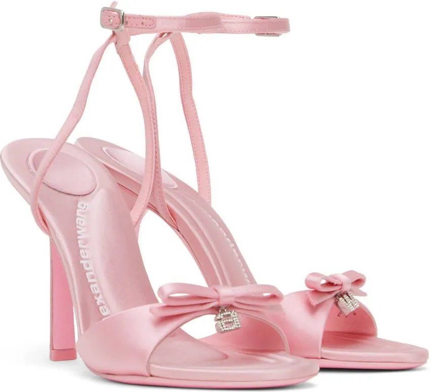 Alexander Wang Pink Dahlia 105 Bow Heeled Sandals