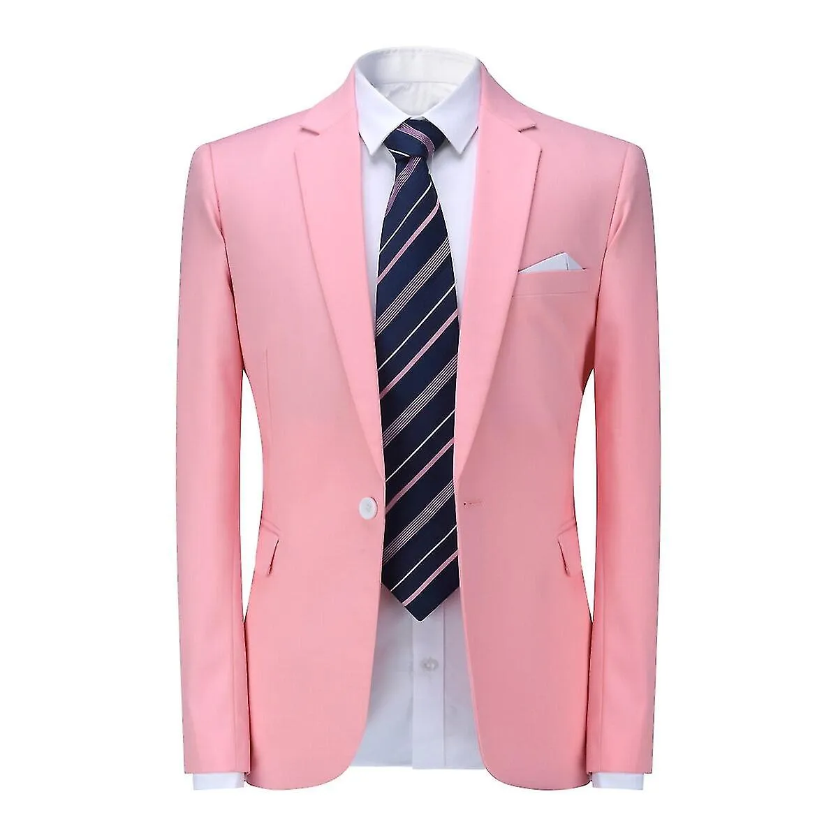 Allthemen Hombres 2-Piece Solid Color Wedding Slim Fit Suit Chaqueta y pantalones