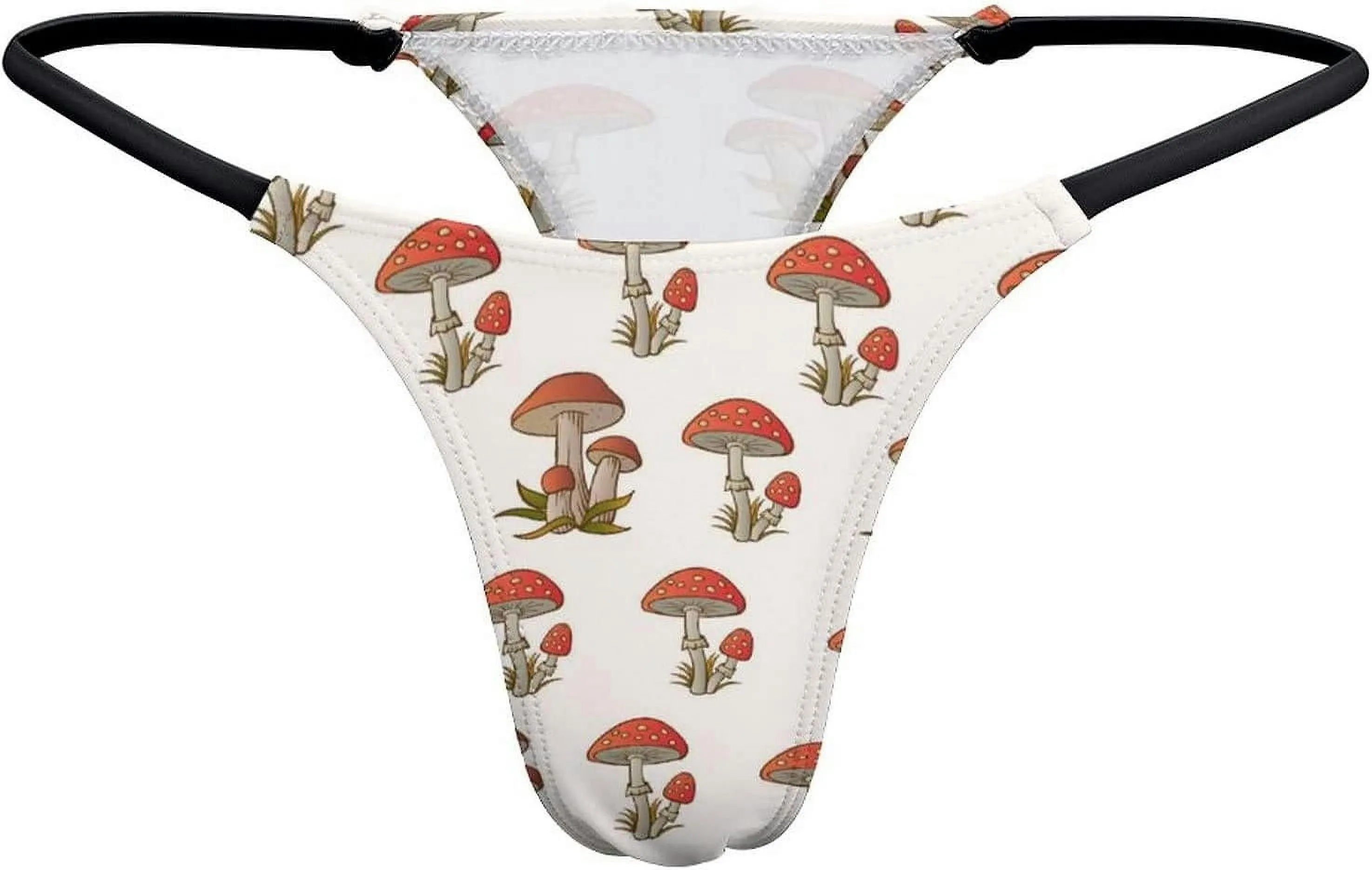 Amanita Red Mushroom G-String Thongs Women's T-Back Underwear Panty-WE450