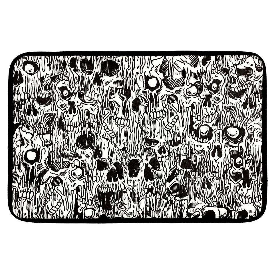 Bath Mat-Melting Skulls