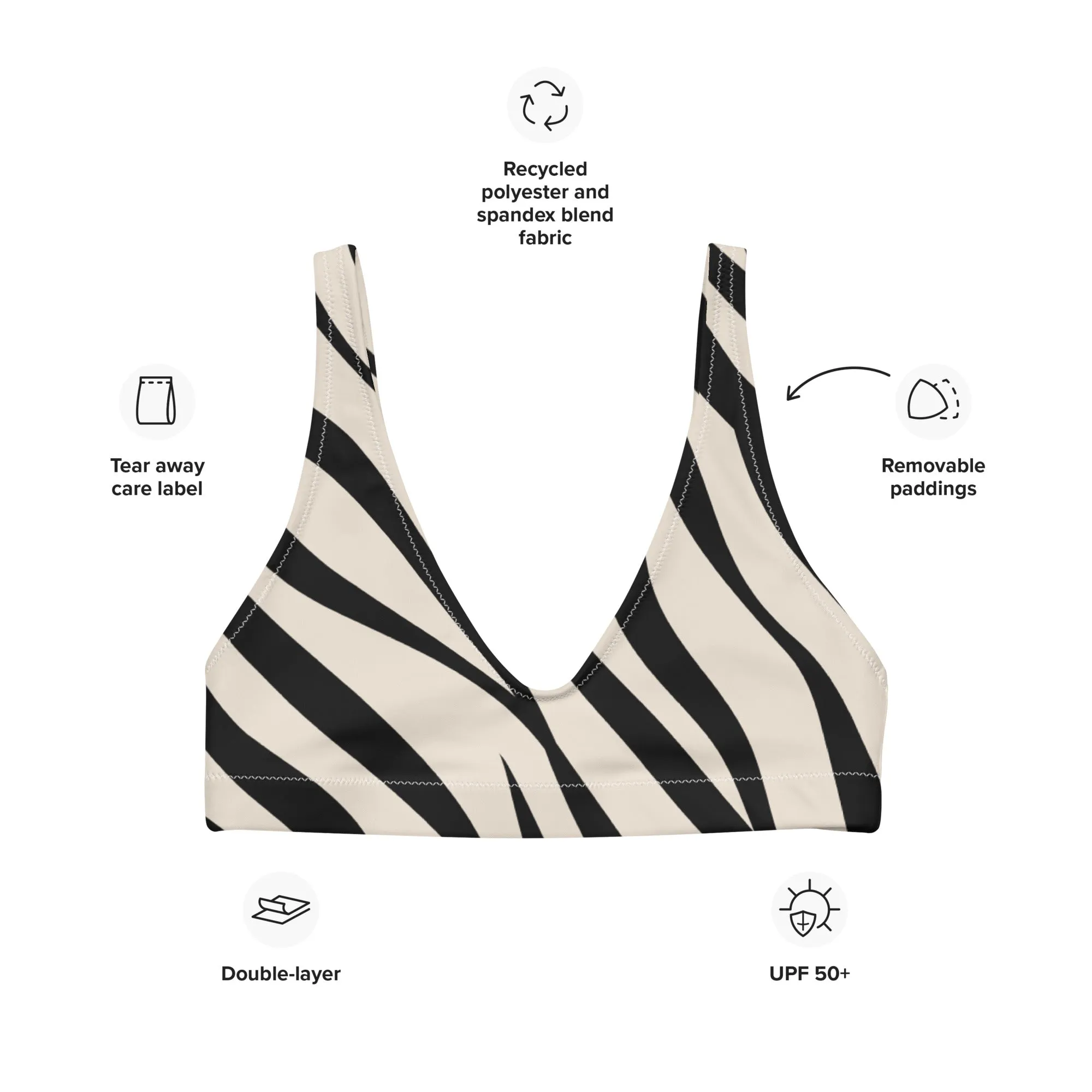 BELLA ECO PADDED BIKINI TOP | SAFARI