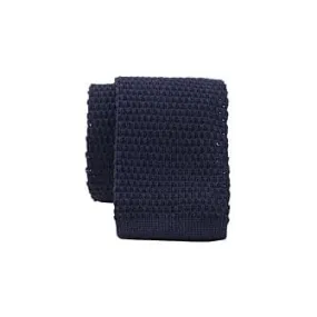 Black knitted cotton Tie