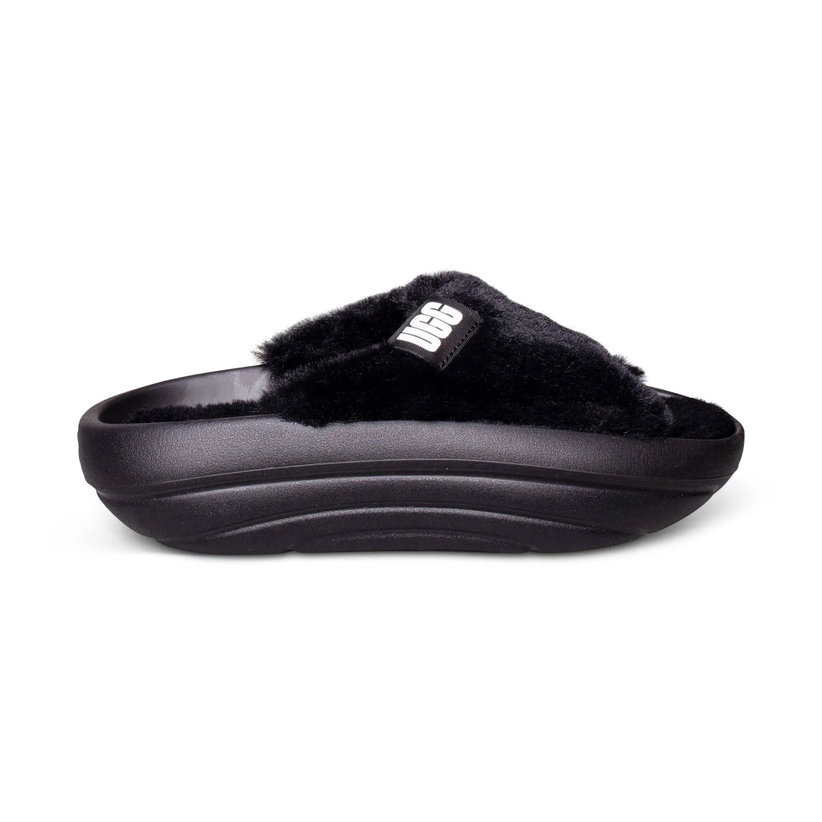 Black UGG Foamo UGGplush Women's Slippers