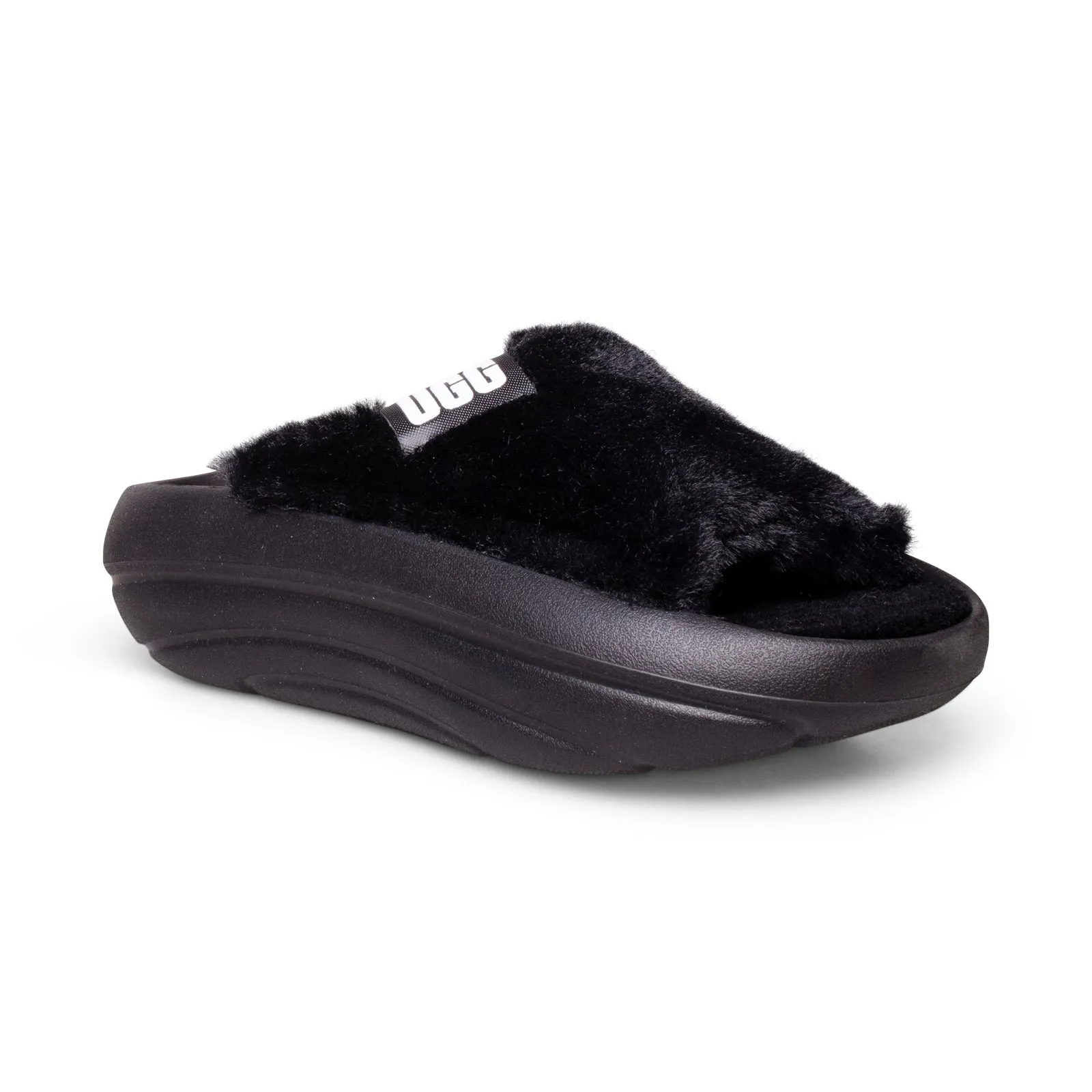 Black UGG Foamo UGGplush Women's Slippers