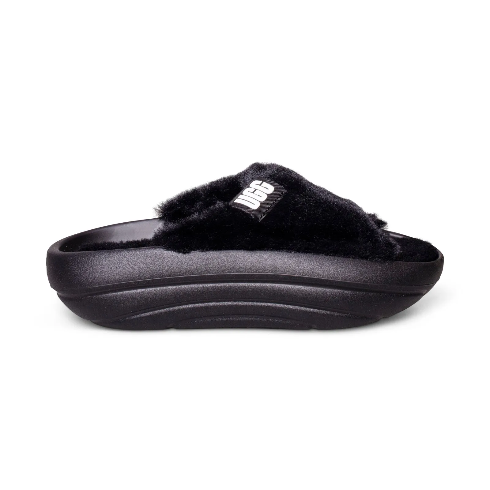 Black UGG Foamo UGGplush Women's Slippers