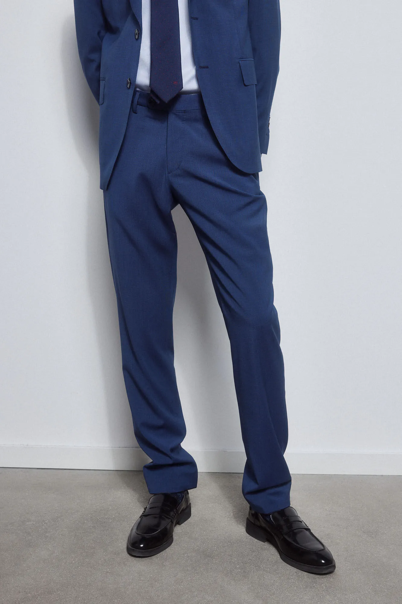 Blue slim fit trousers