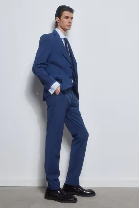 Blue slim fit trousers