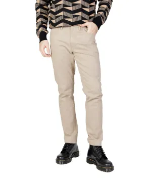 Borghese Cotton Trousers with Zip and Button Fastening