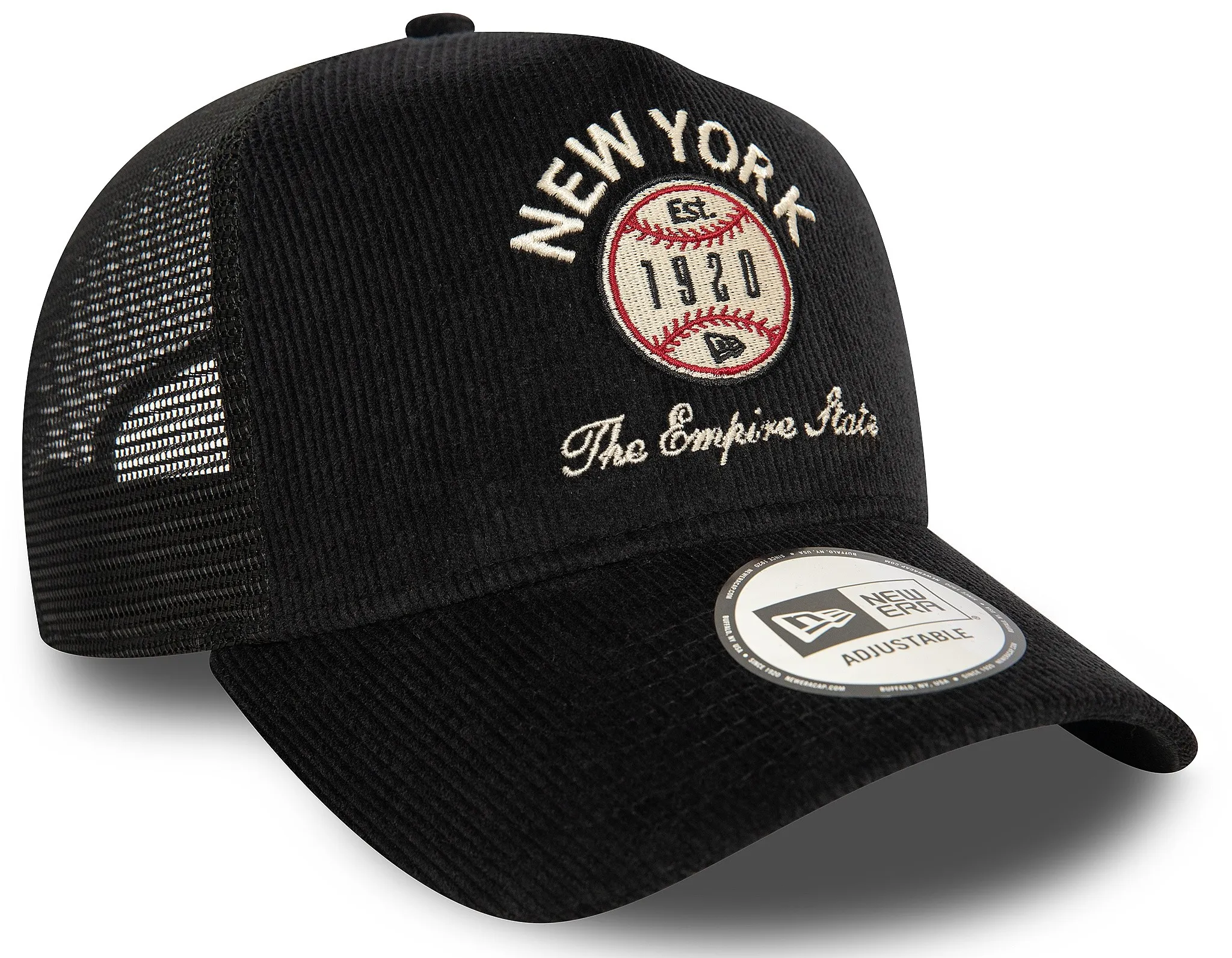 cap New Era 9FO AF Cord Graphic Trucker Branded - Black - men´s