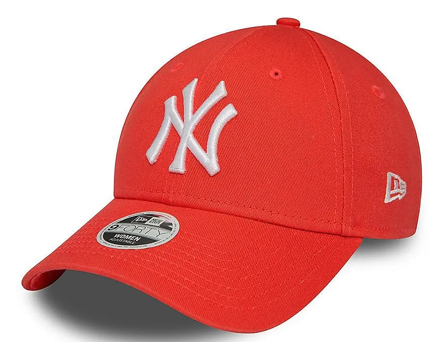 cap New Era 9FO League Essential MLB New York Yankees - Scarlet Rose/White - women´s