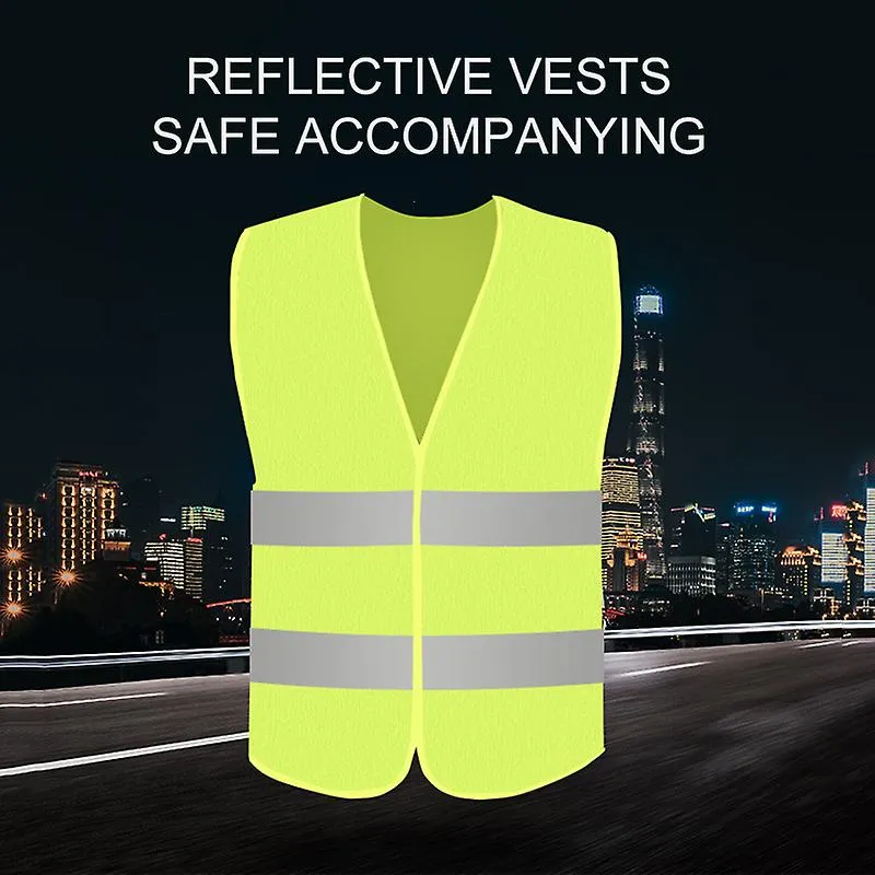 Car Reflective Clothing For Safety Traffic Safety Vest Yellow Visibility High Visibility Outdoor Running Cycling Sports Vest