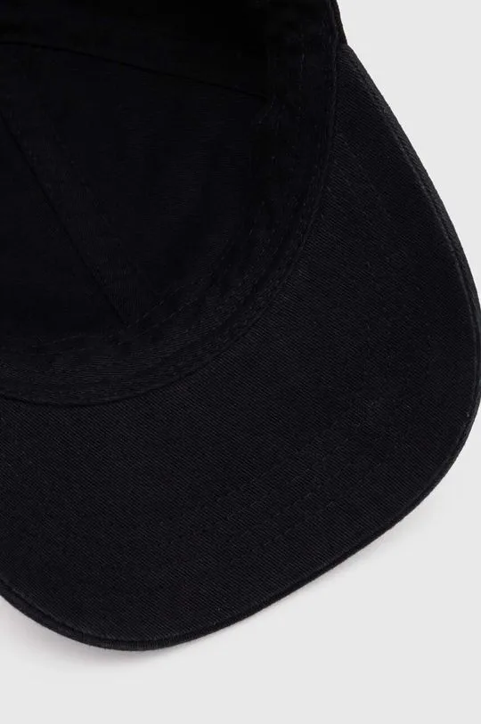 Carhartt WIP cotton baseball cap Madison Logo Cap black color