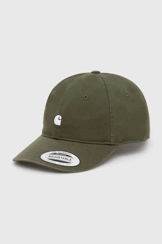 Carhartt WIP cotton baseball cap Madison Logo Cap green color I023750.25DXX