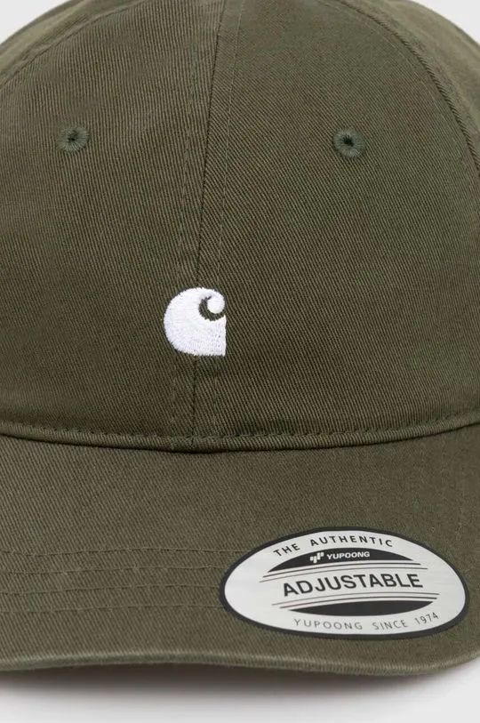 Carhartt WIP cotton baseball cap Madison Logo Cap green color I023750.25DXX