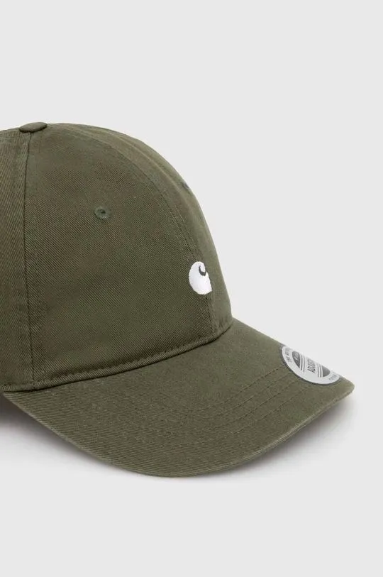 Carhartt WIP cotton baseball cap Madison Logo Cap green color I023750.25DXX