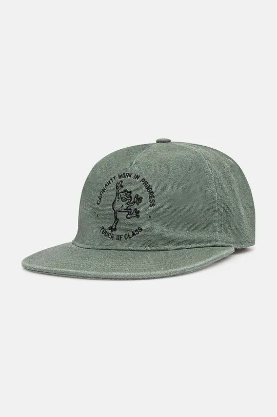 Carhartt WIP cotton baseball cap Stamp Cap green color I033625.2B1XX