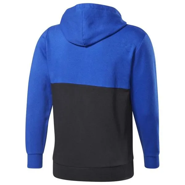 chaqueta reebok hoodie azul/negro hombre