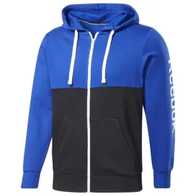 chaqueta reebok hoodie azul/negro hombre