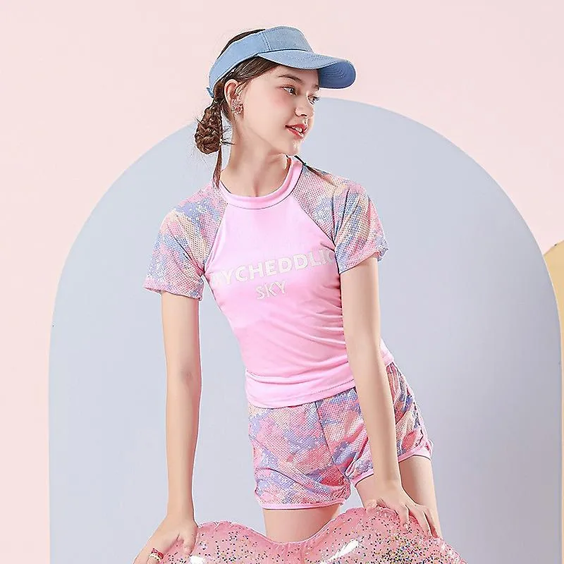 Children's Swimwear 3-10 Years Old Sports Split Skirt Girls' Hot Spring Swimwear