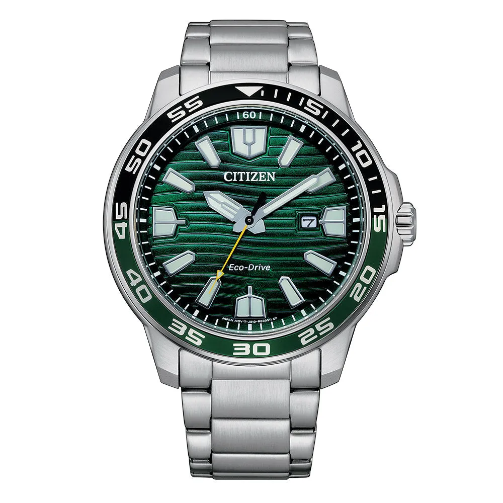 Citizen Gents Eco-Drive Sport Green Dial Bracelet Watch