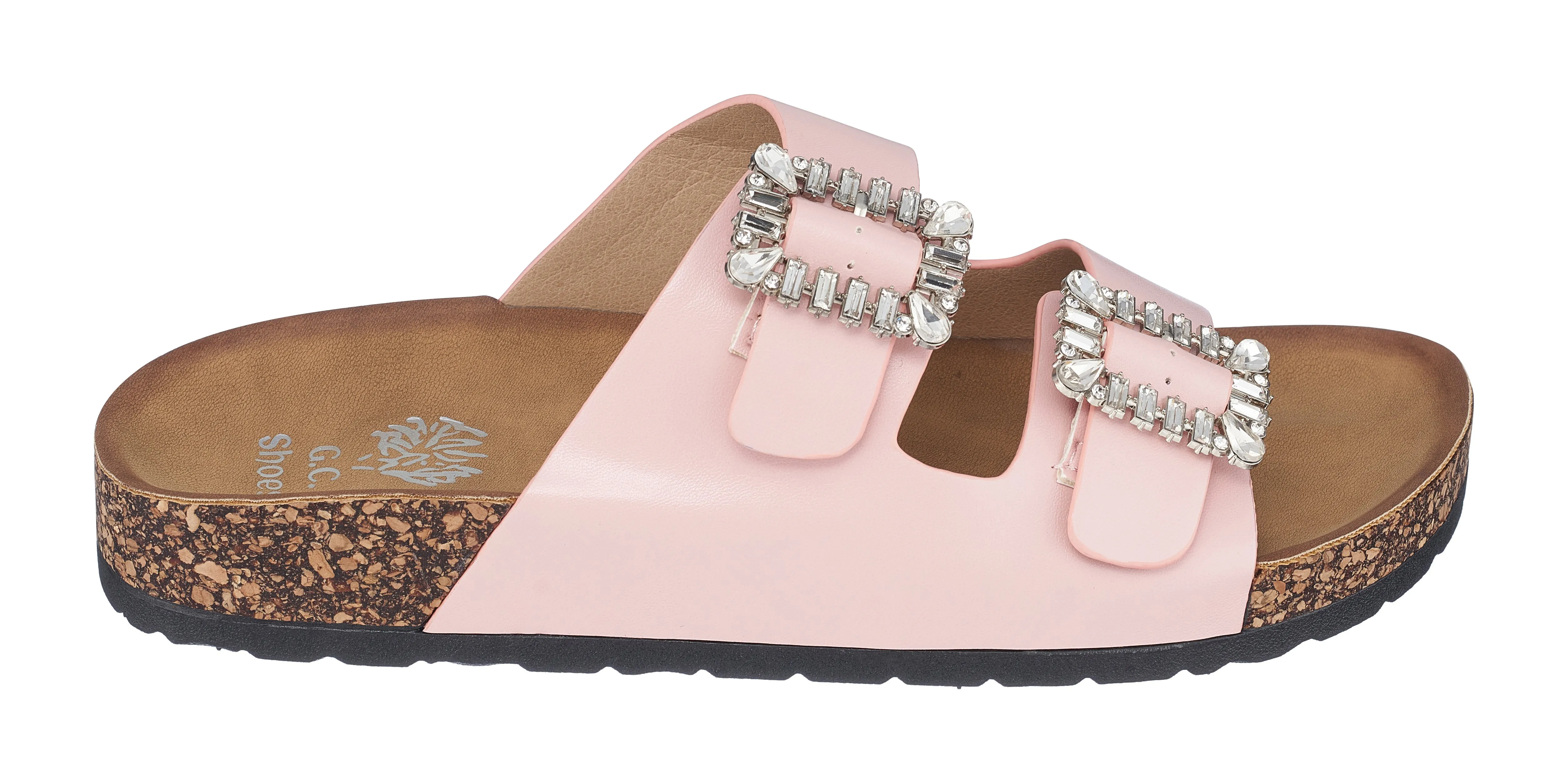 Claudia Blush Footbed Sandals