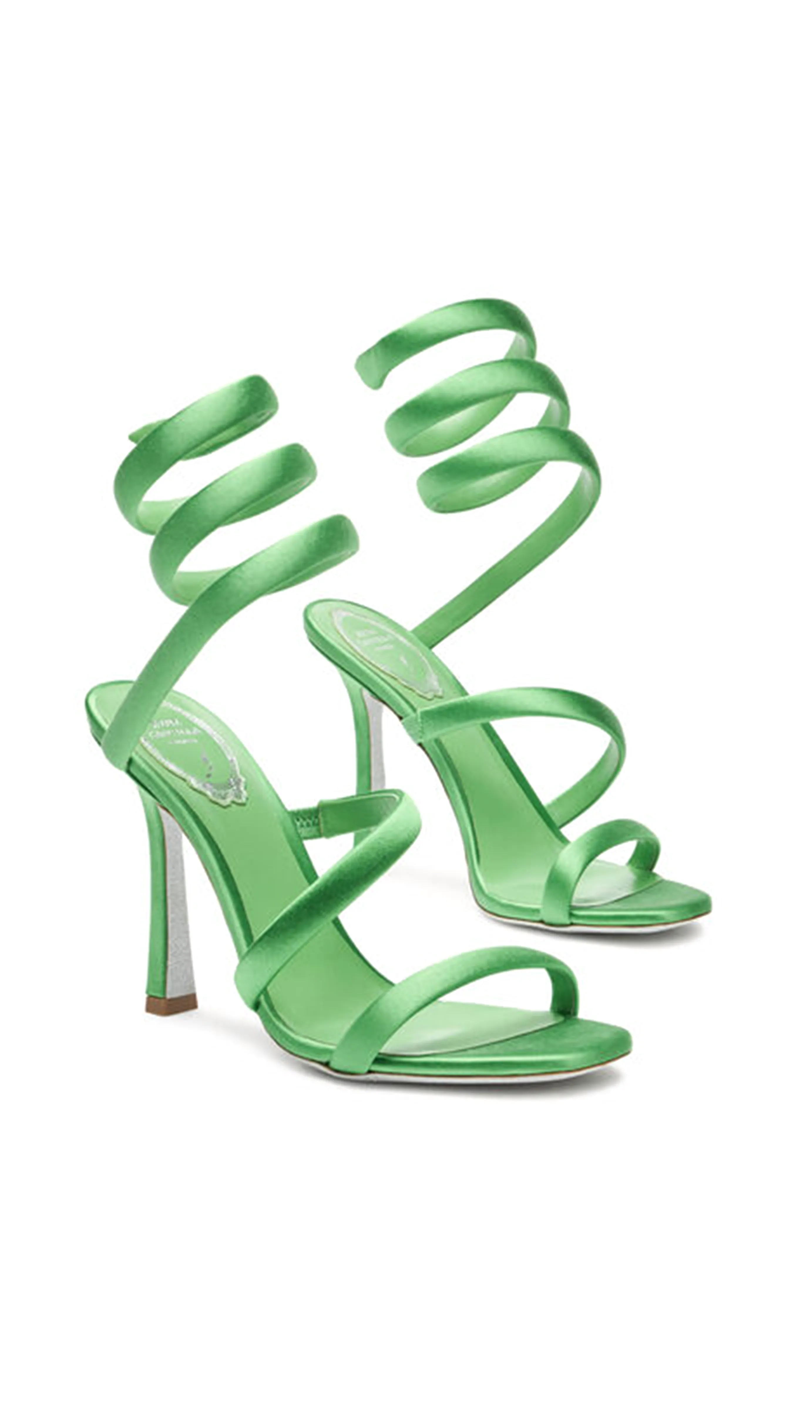 Cleopatra Satin Sandals - Green