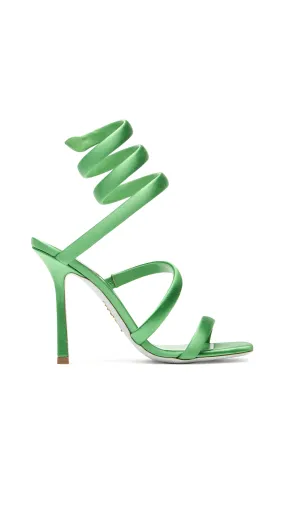 Cleopatra Satin Sandals - Green