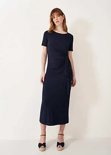 Crew Clothing Company Tina Tie Front Plain Jersey Dress | Grattan