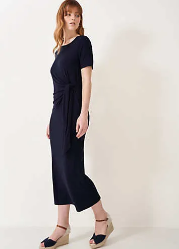 Crew Clothing Company Tina Tie Front Plain Jersey Dress | Grattan