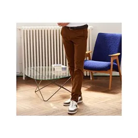 Dark Caramel Chino trousers for men - NIGEL II