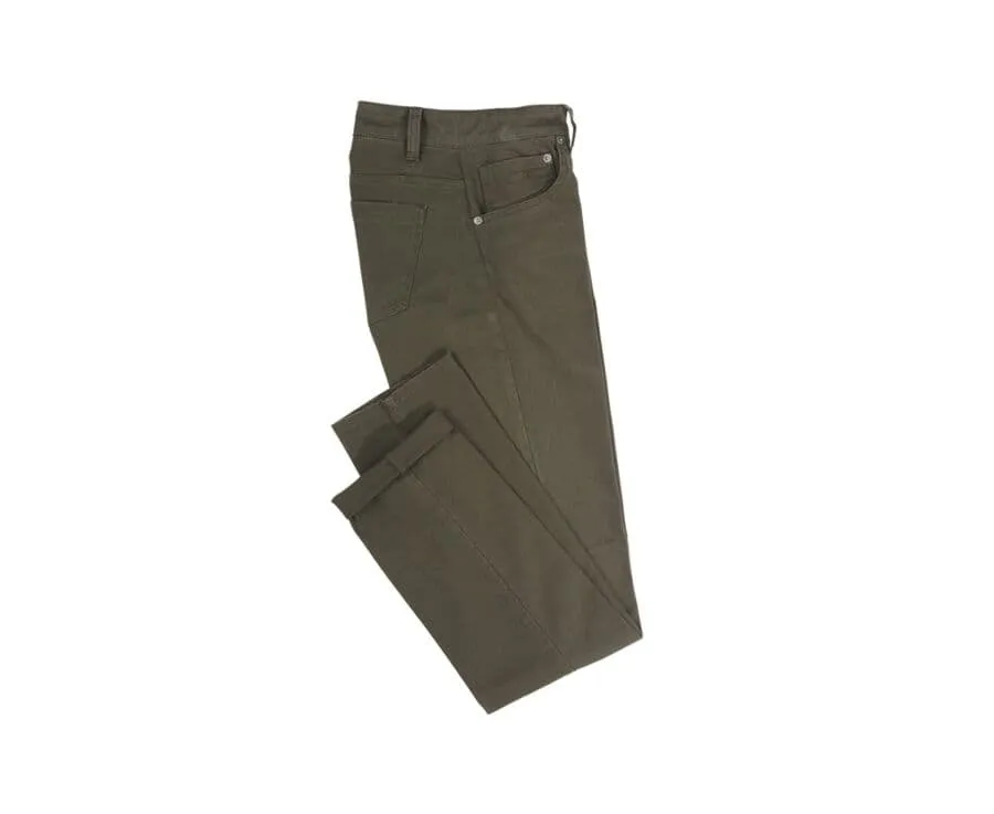 Dark Khaki Men's 5 pocket Trousers - KARSON