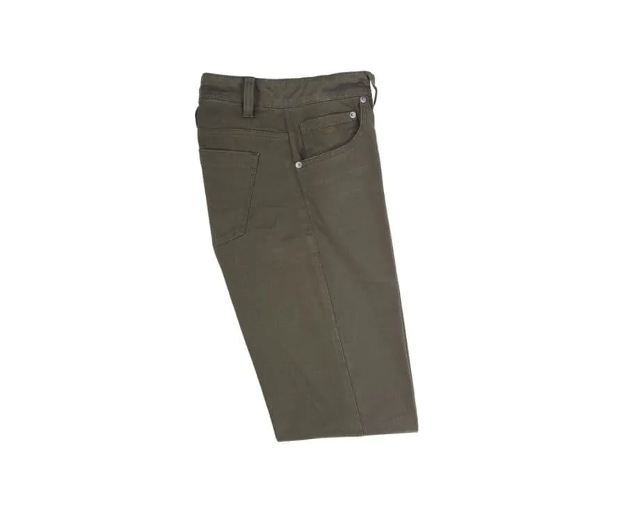 Dark Khaki Men's 5 pocket Trousers - KARSON