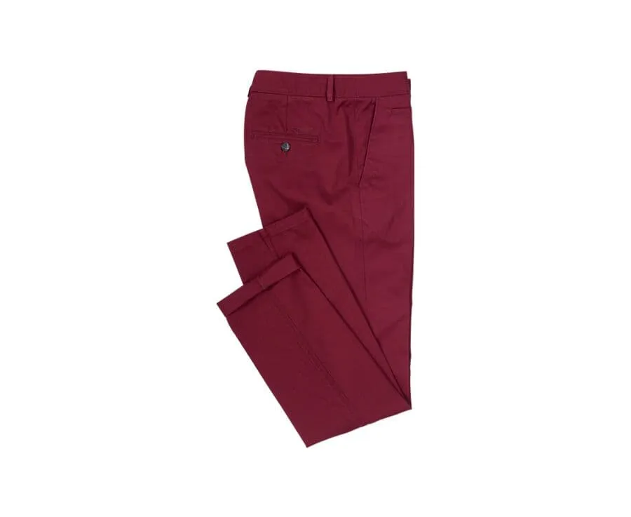 Dark Red Chino trousers for men - NIGEL II