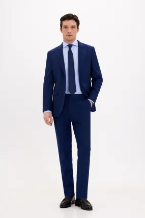 Deep blue slim fit trousers