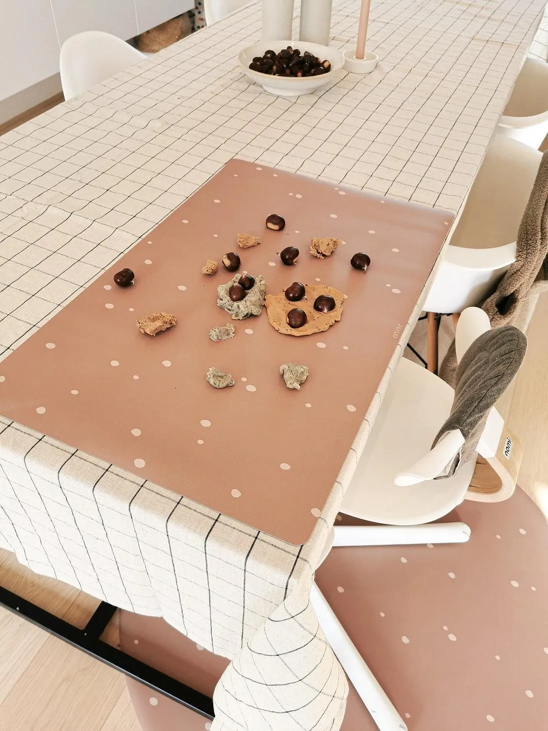 Desk mat Dots - Cinnamon