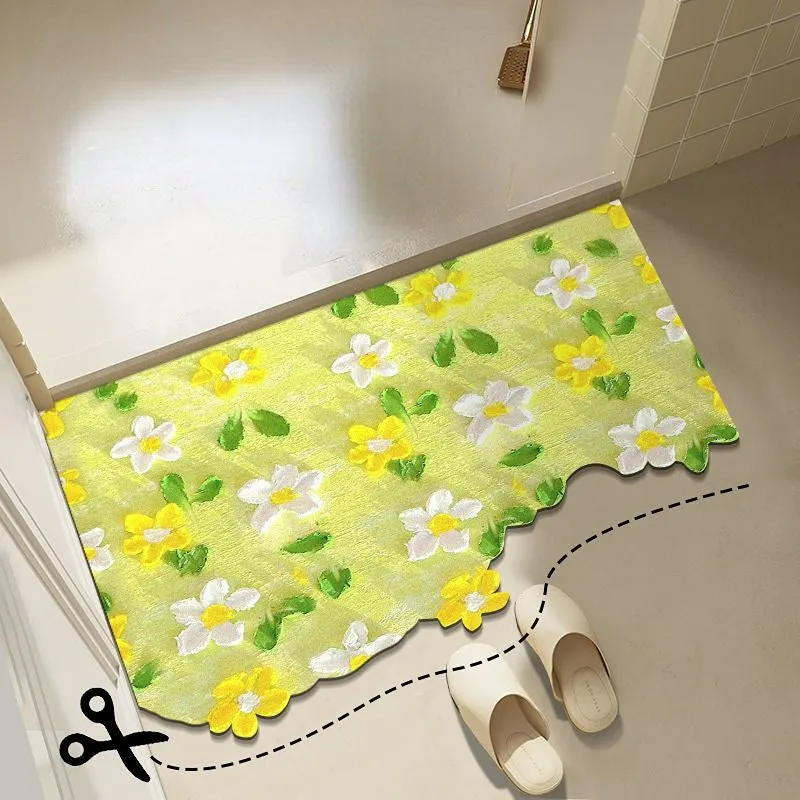 Diatom mud oil painting foot mat bathroom mat MK18671