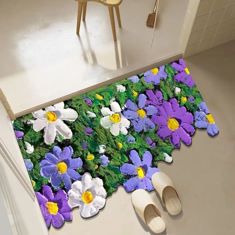 Diatom mud oil painting foot mat bathroom mat MK18671