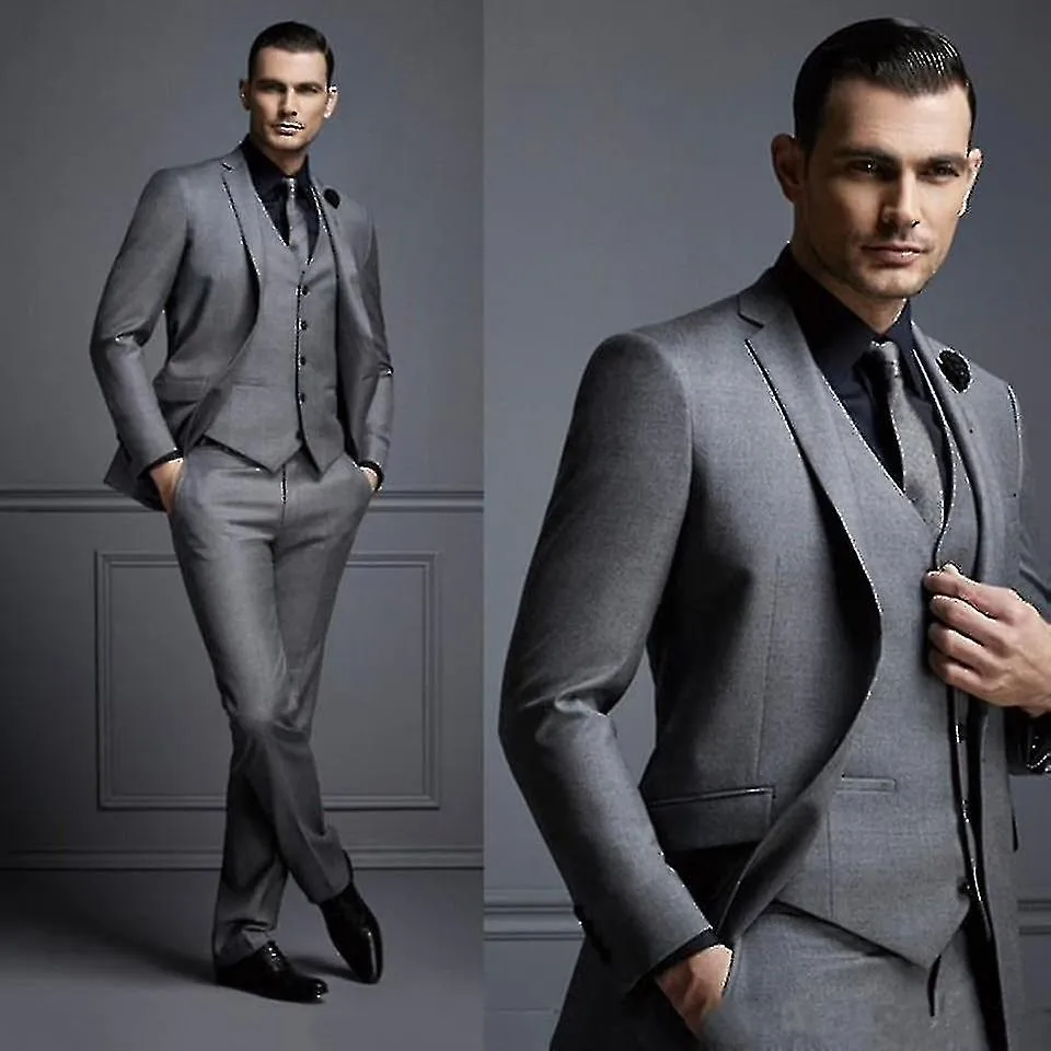 Fashion Groom Tuxedos Jacket Vest Pant