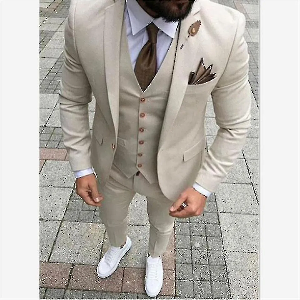 Fashion Groom Tuxedos Jacket Vest Pant