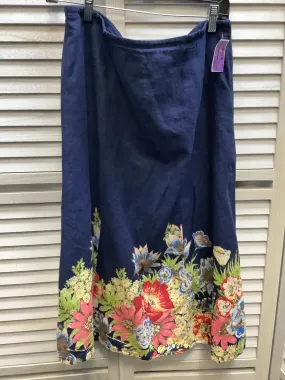 Floral Print Skirt Maxi Kim Rogers, Size 12