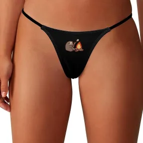 Funny Campfire Sloth G-String Thongs Women's T-Back Underwear Panty-WE625