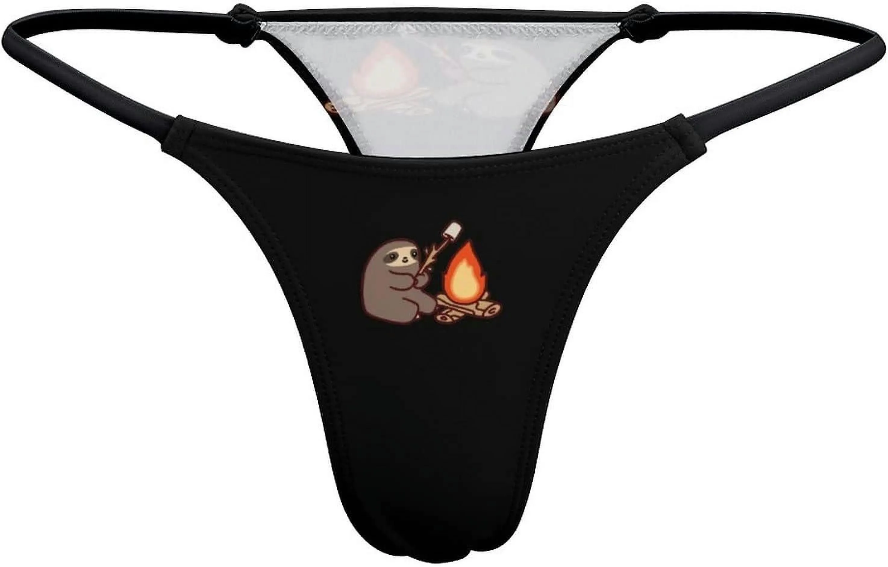 Funny Campfire Sloth G-String Thongs Women's T-Back Underwear Panty-WE625