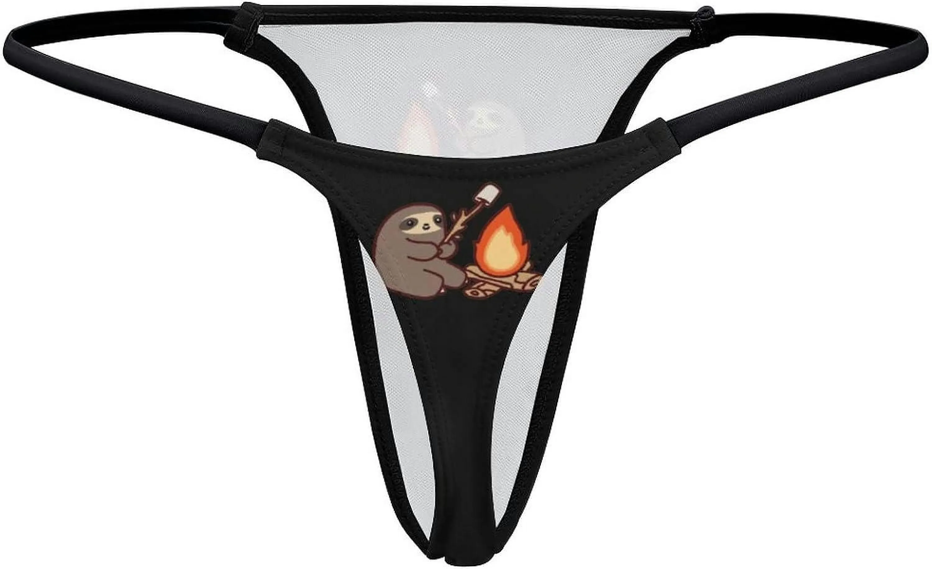 Funny Campfire Sloth G-String Thongs Women's T-Back Underwear Panty-WE625