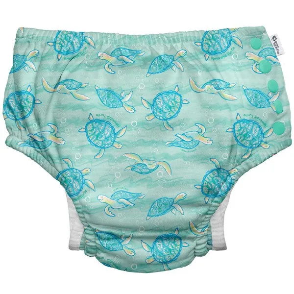 Green Sprouts Seafoam Hawksbill Turtle Eco Snaps Reusable Swim Nappy